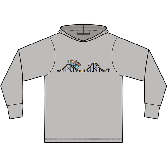 Roller Coaster Lightweight Hoodie in Aluminum Grey | 66 Percent