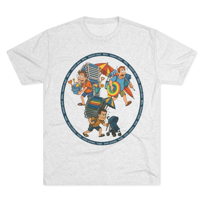 Beach Dad 66% Trifecta Unisex Tri-Blend Tee
