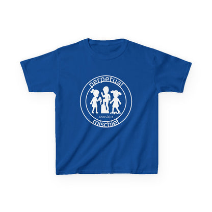Perpetual Mischief Kids T-shirt in Royal | 66 Percent