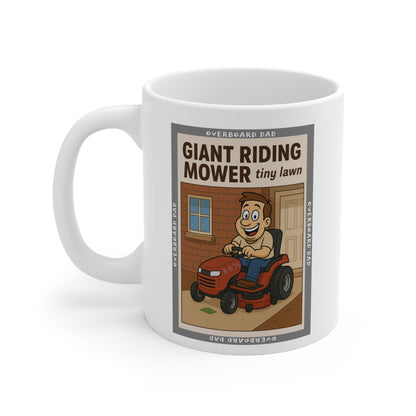 Overboard Dad 66% Lawn Mower Words Ceramic Mug