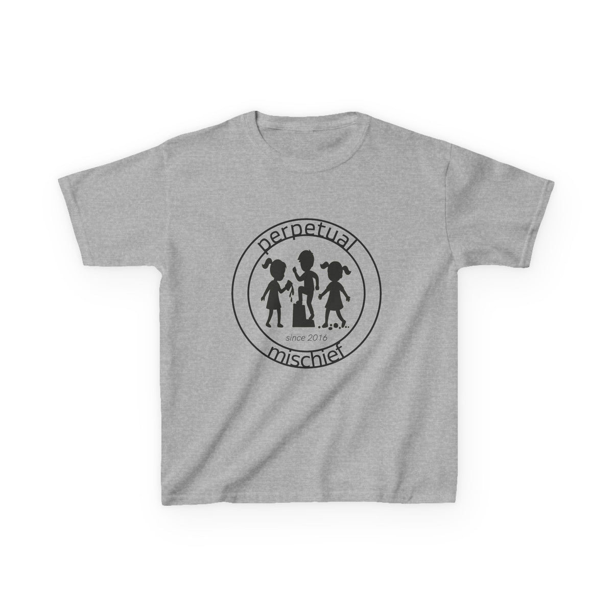 Perpetual Mischief Kids T-shirt in Sport Grey | 66 Percent