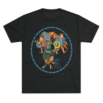 Beach Dad 66% Trifecta Unisex Tri-Blend Tee