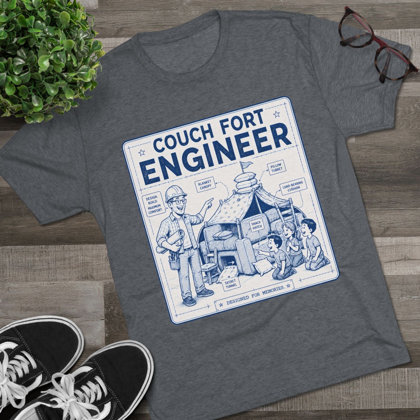 Overboard Dad Fort 66% Tri-Blend Tee