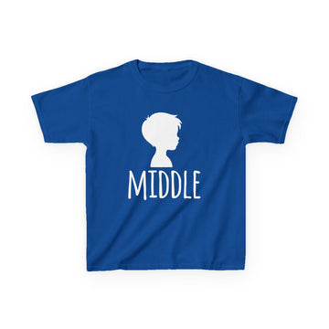 Middle Boy kids T-shirt featuring the sibling birth-order design | 66 Percent