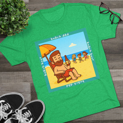 Beach Dad Beach Beer Tri-Blend Tee product view 17 - 66 Percent
