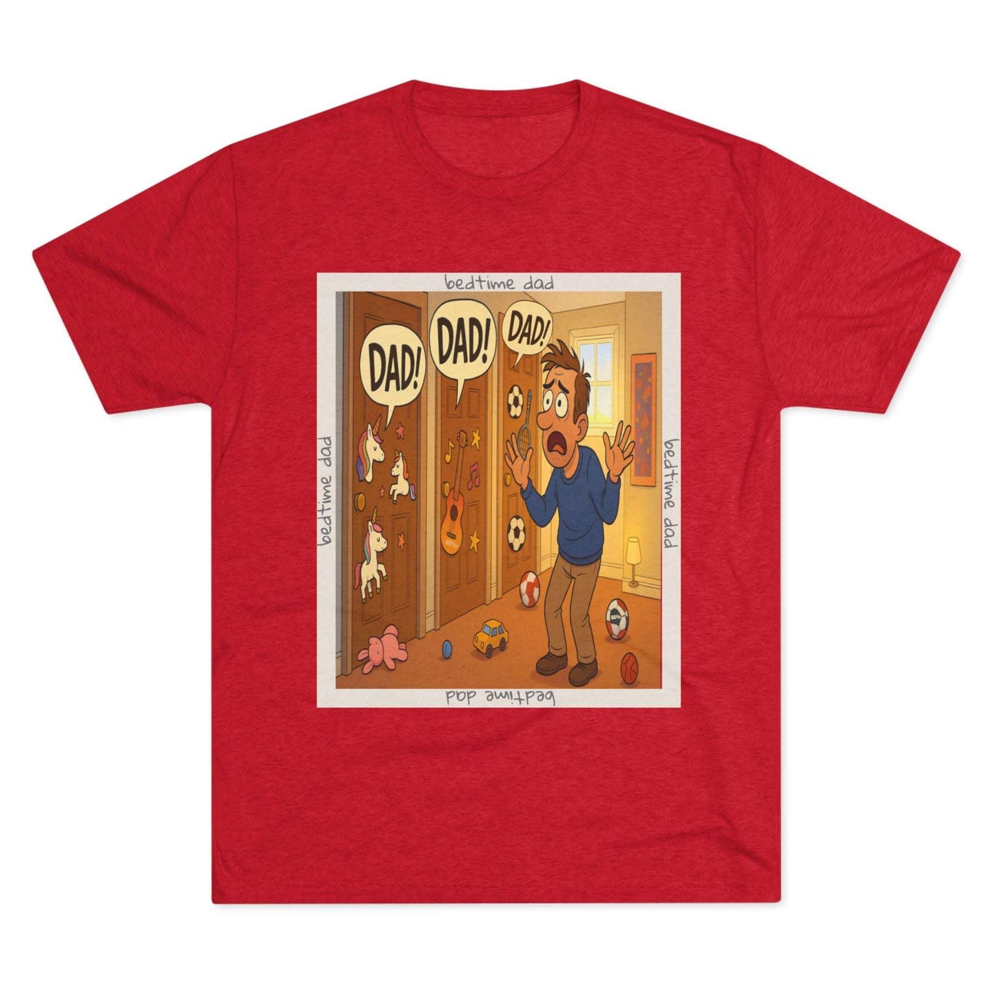 “DAAAD!” on repeat. This 66% tee is for every dad who’s survived the bedtime boss level — barely. Worn out, proud, and still undefeated.