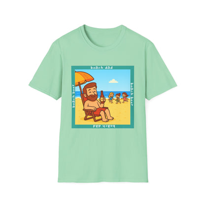 Beach Dad Beach Beer Cotton Tee - 66 Percent