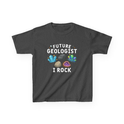 Future Geologist "I ROCK" Kids T-shirt in Dark Heather | 66 Percent