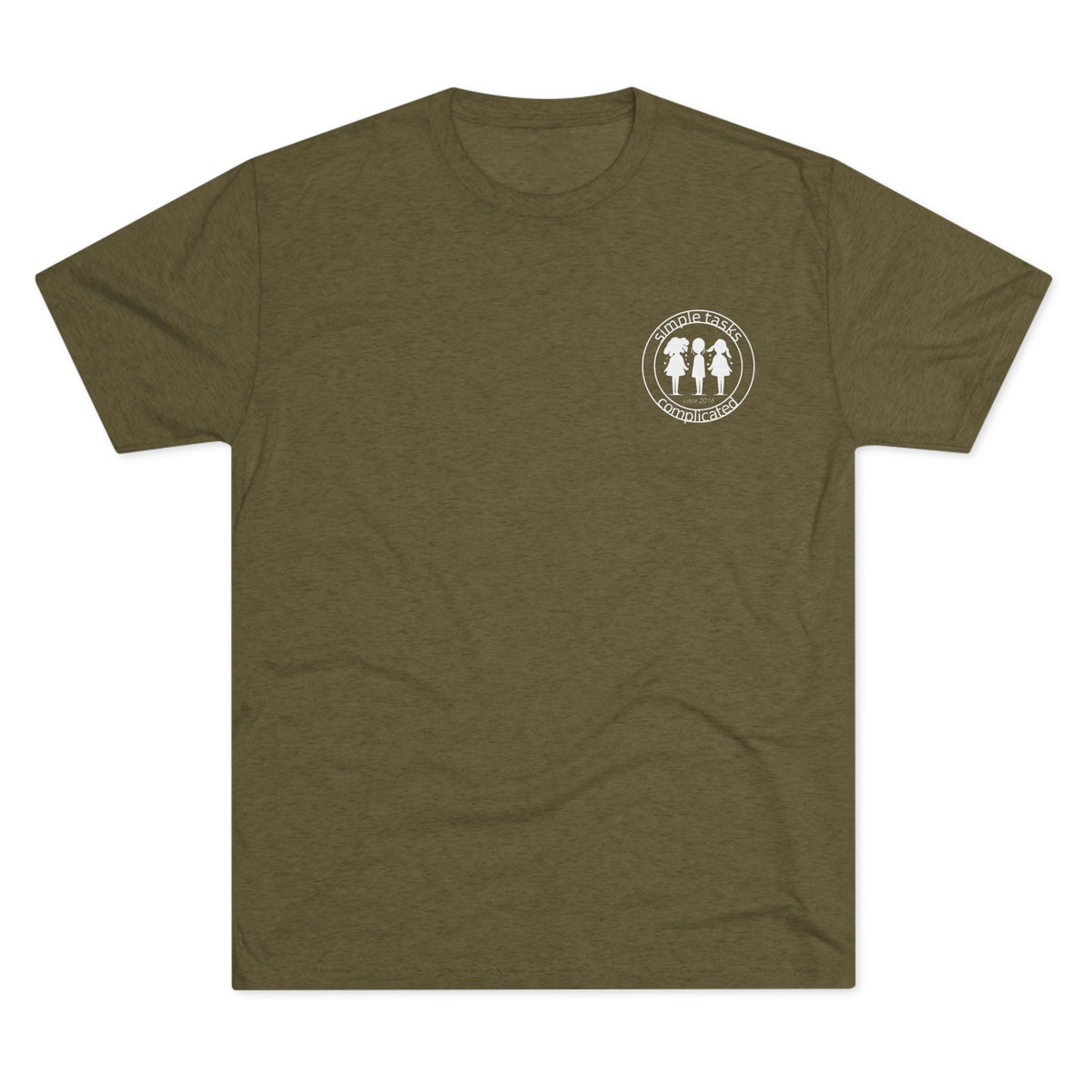 Simple Tasks Complicated Tri-Blend T-shirt in Tri-Blend Military Green | 66 Percent