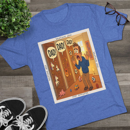 “DAAAD!” on repeat. This 66% tee is for every dad who’s survived the bedtime boss level — barely. Worn out, proud, and still undefeated.