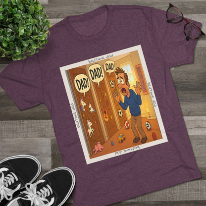 “DAAAD!” on repeat. This 66% tee is for every dad who’s survived the bedtime boss level — barely. Worn out, proud, and still undefeated.