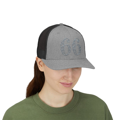 66% Snapback Trucker Hat product view 45 - 66 Percent