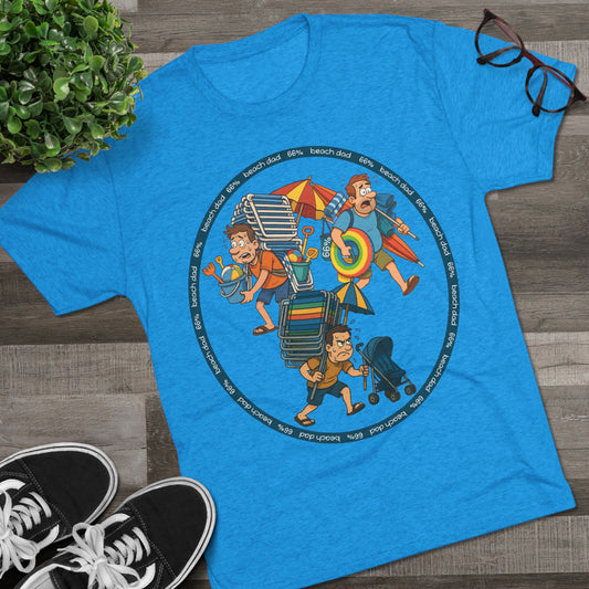 Beach Dad 66% Trifecta Unisex Tri-Blend Tee