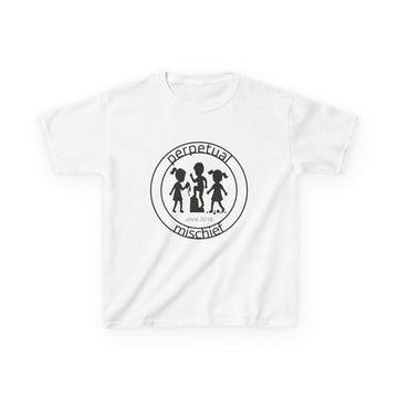 Perpetual Mischief Kids T-shirt in White | 66 Percent
