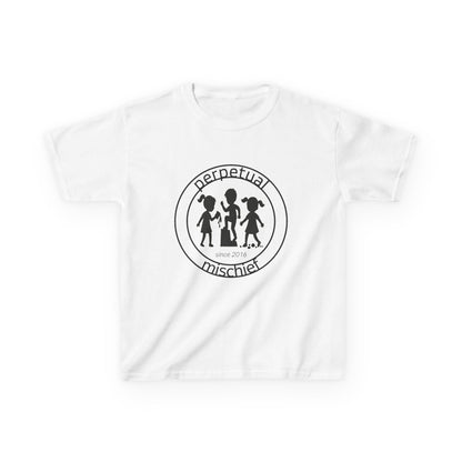 Perpetual Mischief Kids T-shirt in White | 66 Percent