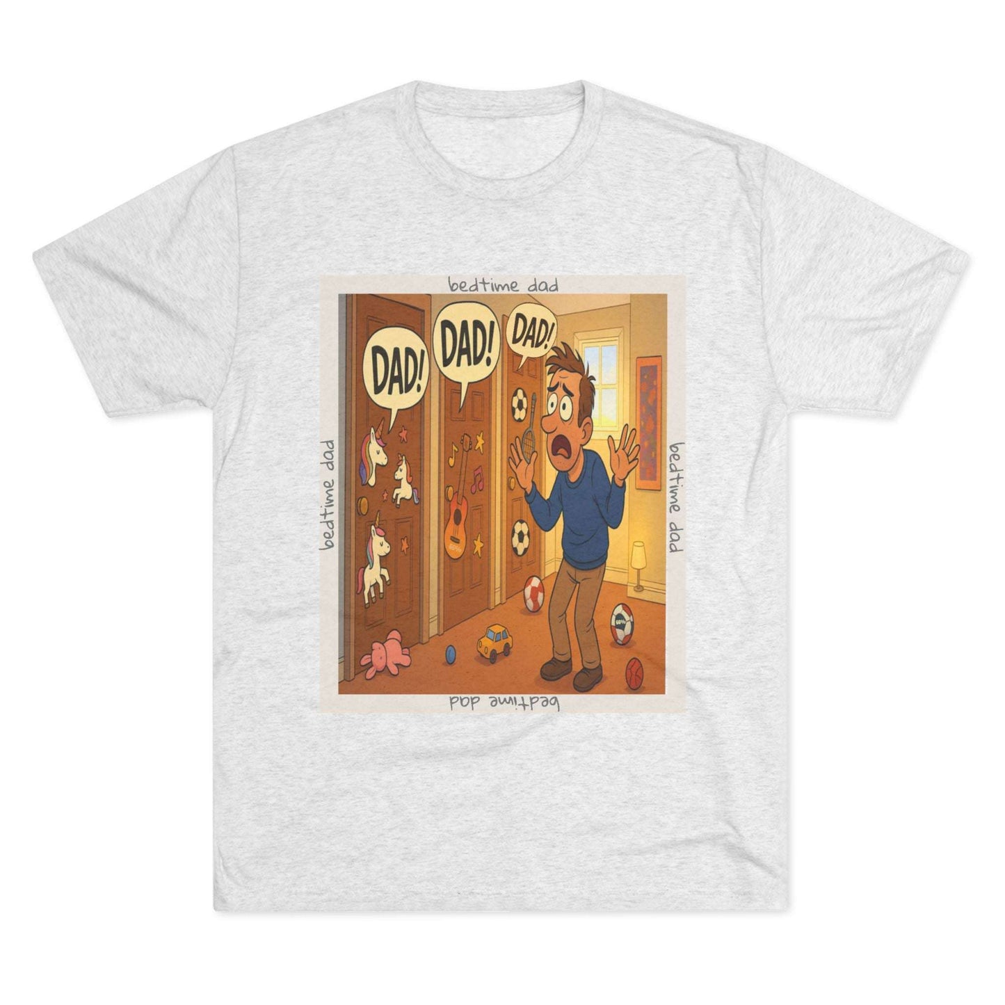 “DAAAD!” on repeat. This 66% tee is for every dad who’s survived the bedtime boss level — barely. Worn out, proud, and still undefeated.