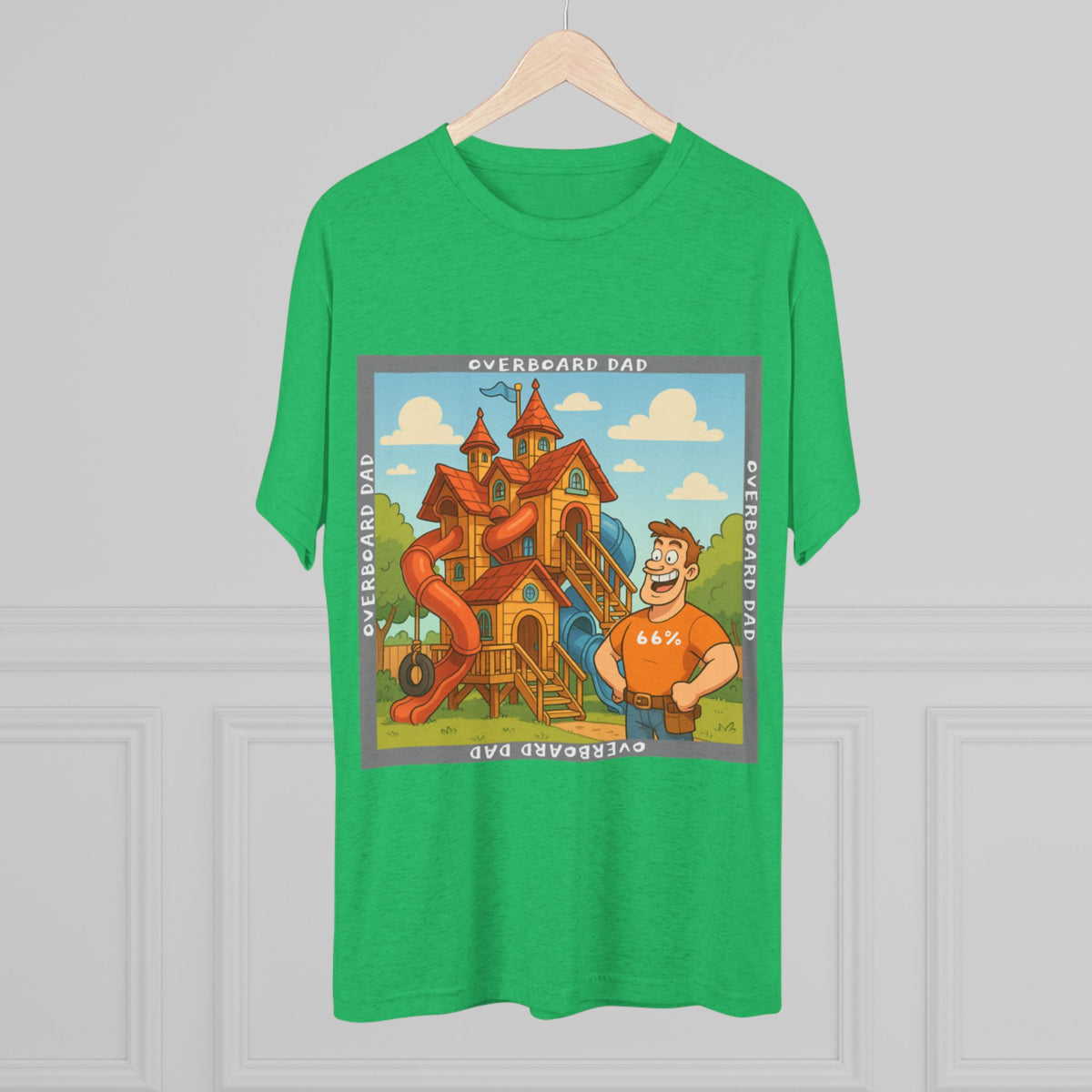 Overboard Dad Playhouse Tri-Blend Tee product view 29 - 66 Percent