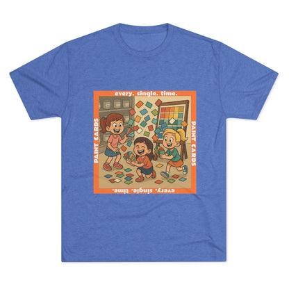 Paint Cards Tri-Blend T-shirt in Tri-Blend Vintage Royal | 66 Percent