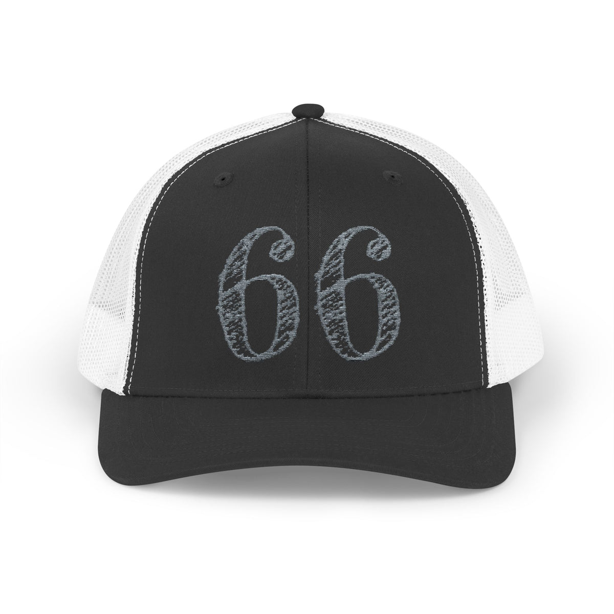 66% Snapback Trucker Hat in Black / White | 66 Percent