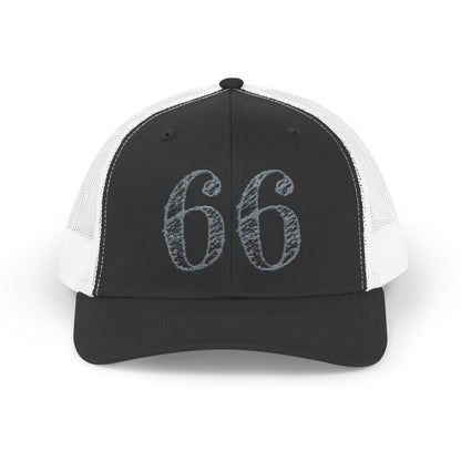 66% Snapback Trucker Hat in Black / White | 66 Percent