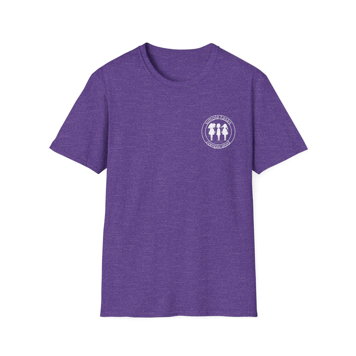 Simple Tasks Complicated - Small Logo Cotton T-shirt in Heather Purple | 66 Percent