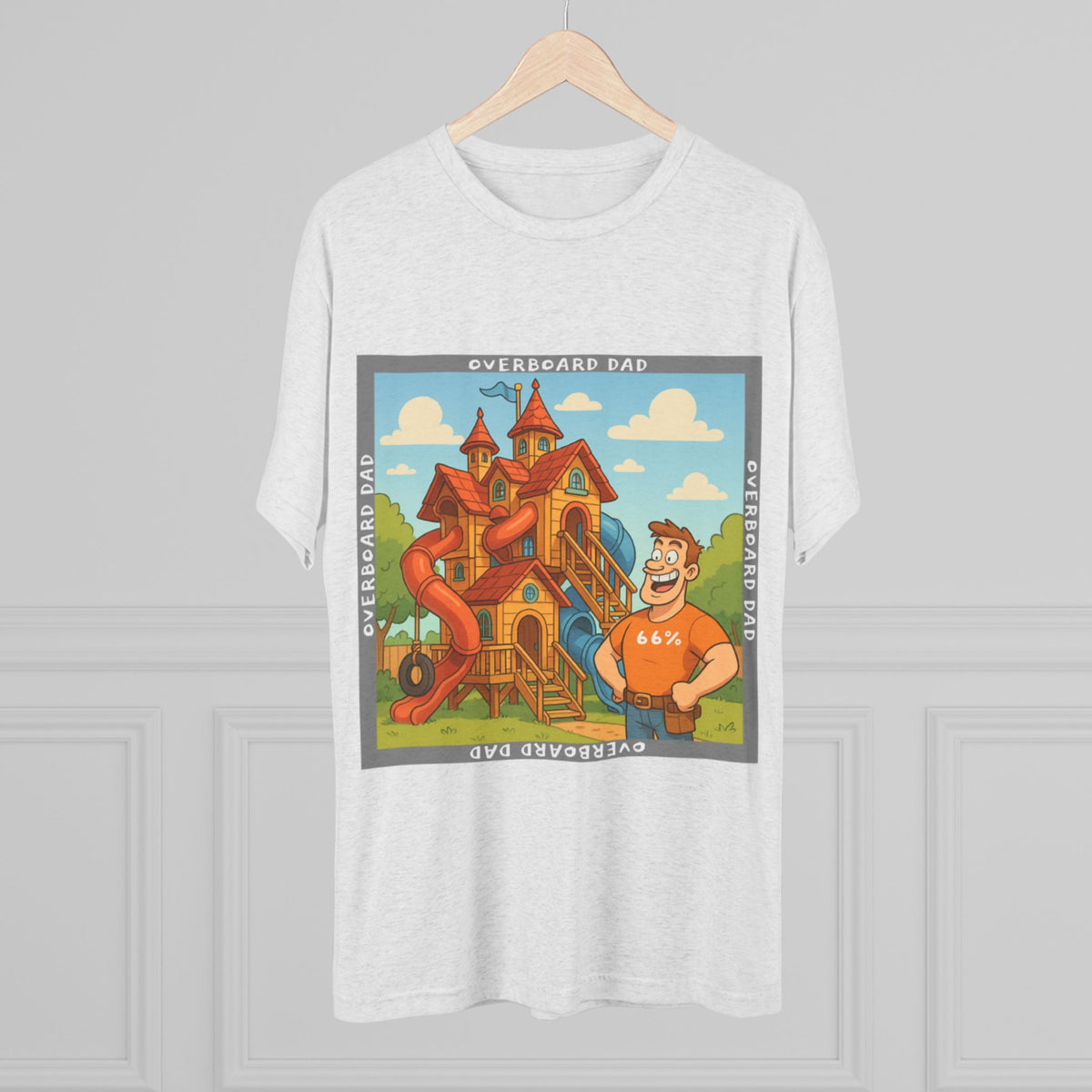 Overboard Dad Playhouse Tri-Blend Tee product view 17 - 66 Percent