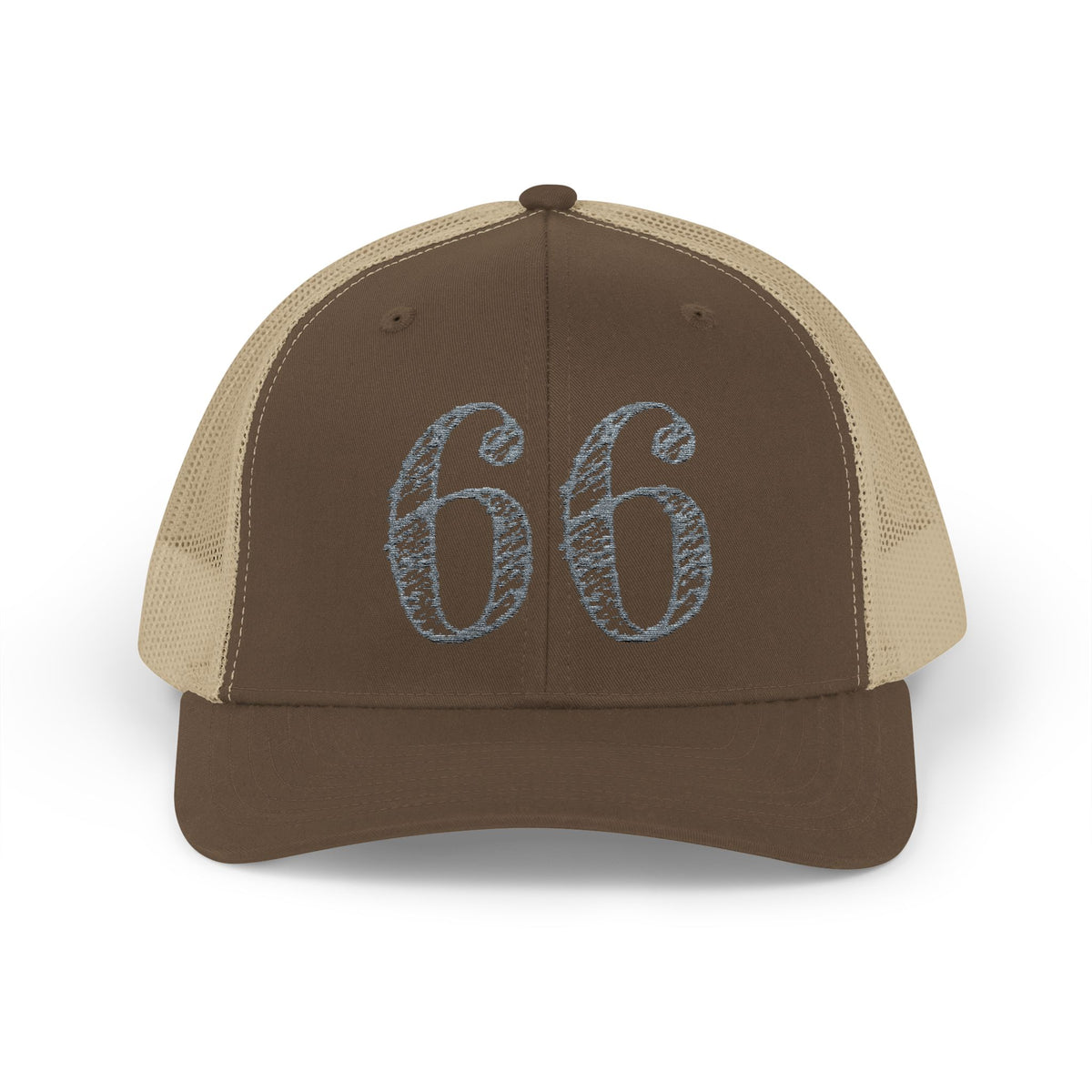 66% Snapback Trucker Hat in Brown / Khaki | 66 Percent