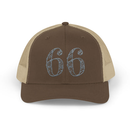 66% Snapback Trucker Hat in Brown / Khaki | 66 Percent
