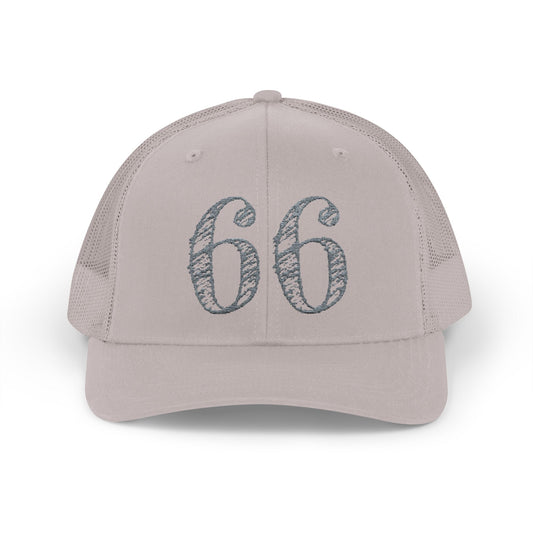 66% Snapback Trucker Hat in Silver | 66 Percent