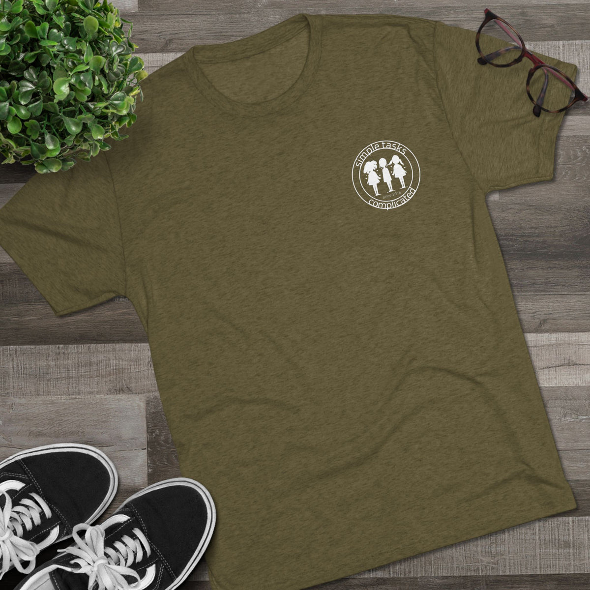 Simple Tasks Complicated Tri-Blend Tee product view 14 - 66 Percent