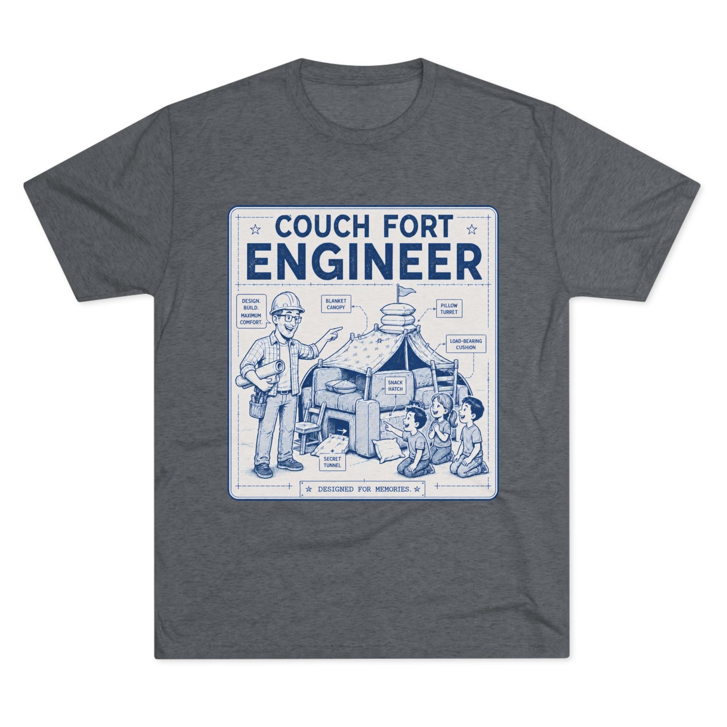 Overboard Dad Fort 66% Tri-Blend Tee