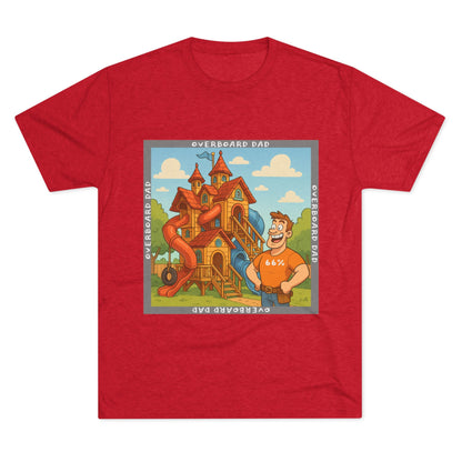 Overboard Dad Playhouse Tri-Blend T-shirt in Tri-Blend Vintage Red | 66 Percent