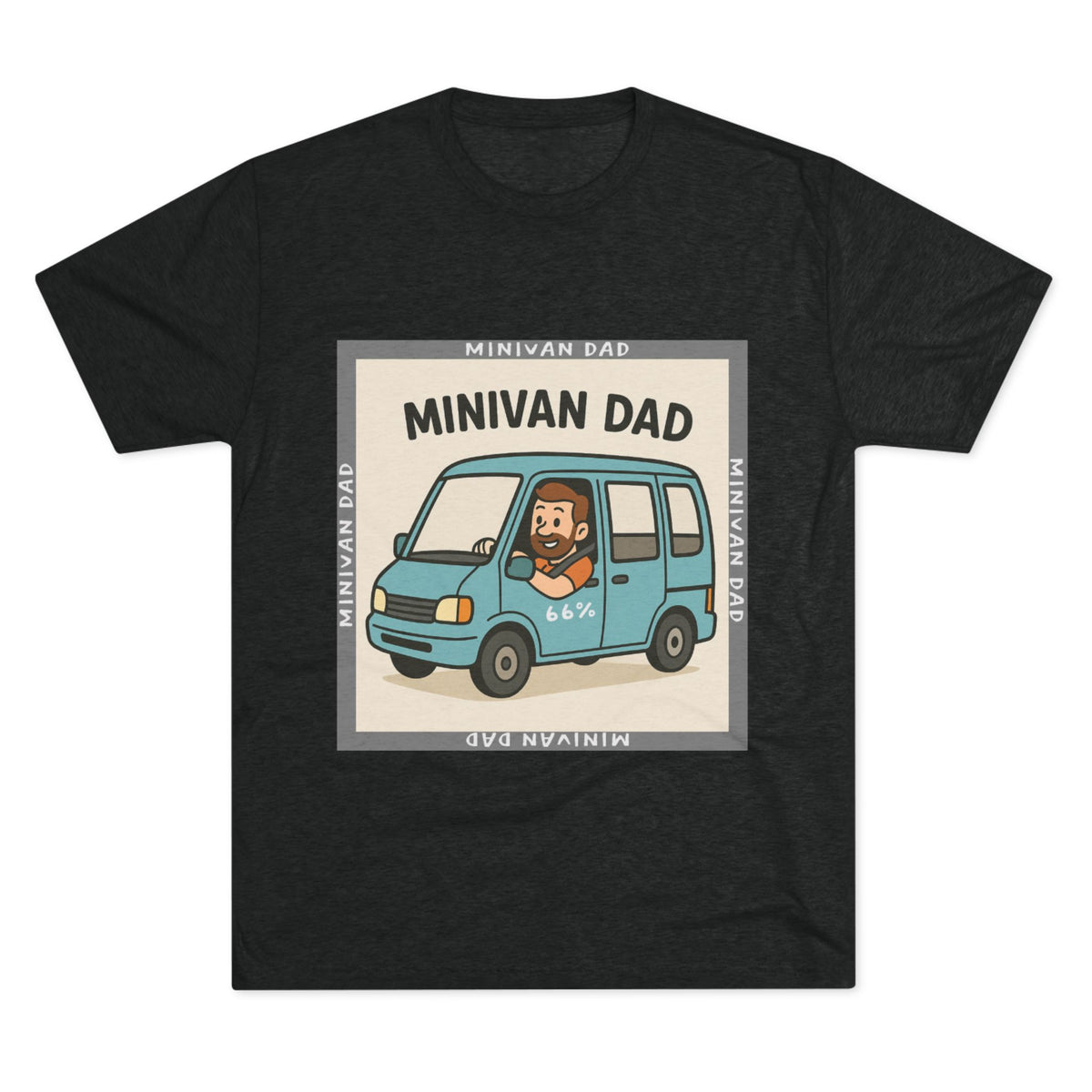 Minivan Dad Tri-Blend T-shirt in Tri-Blend Vintage Black | 66 Percent