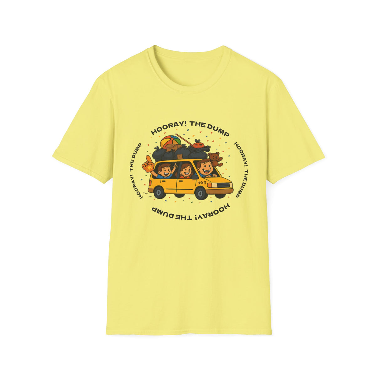 Hooray! The Dump Cotton T-shirt in Cornsilk | 66 Percent