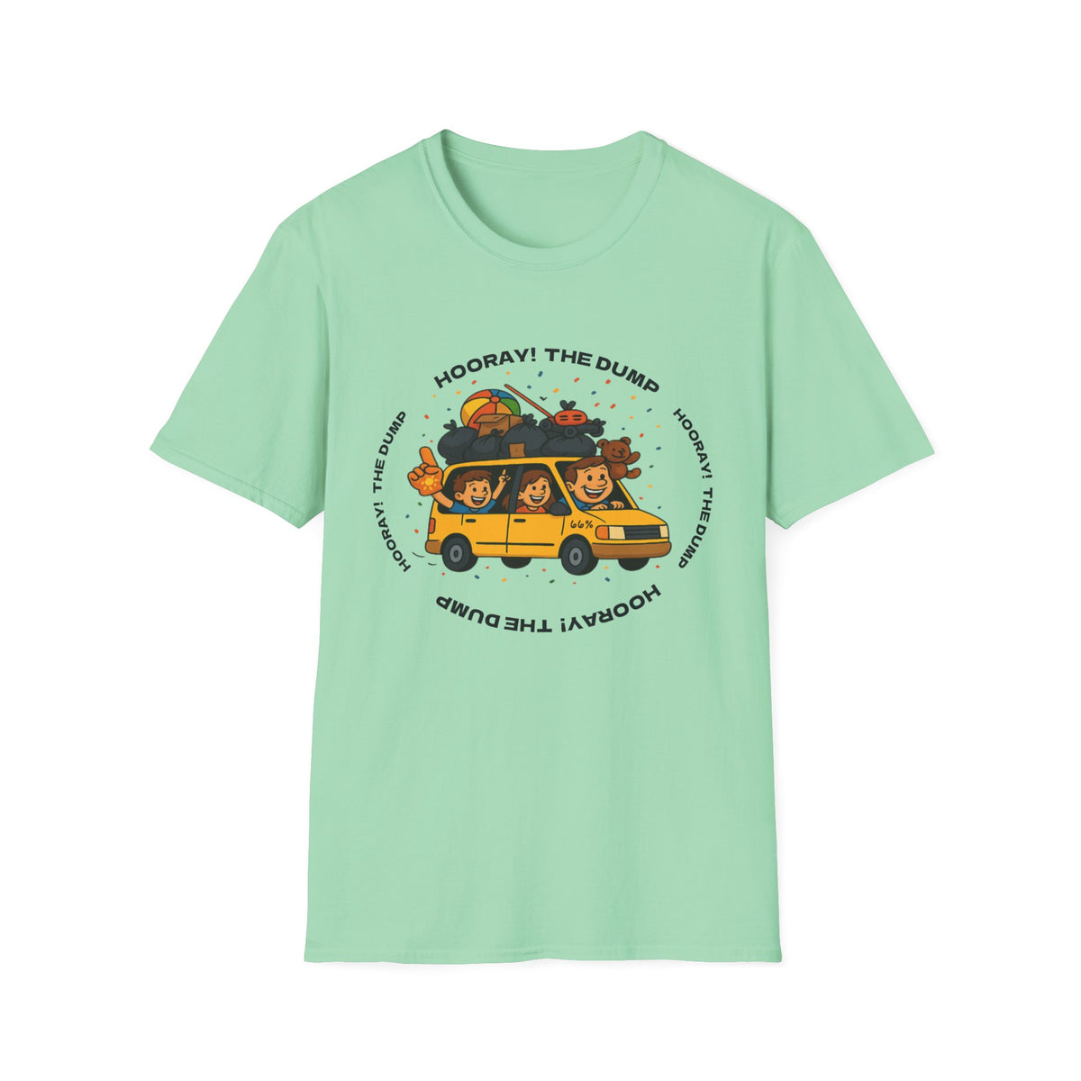 Hooray! The Dump Cotton T-shirt in Mint Green | 66 Percent