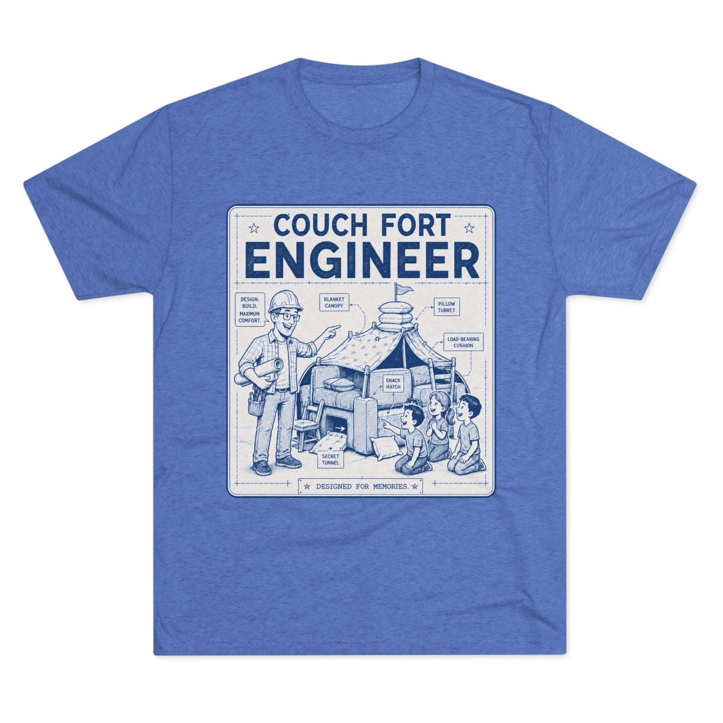 Overboard Dad Fort 66% Tri-Blend Tee