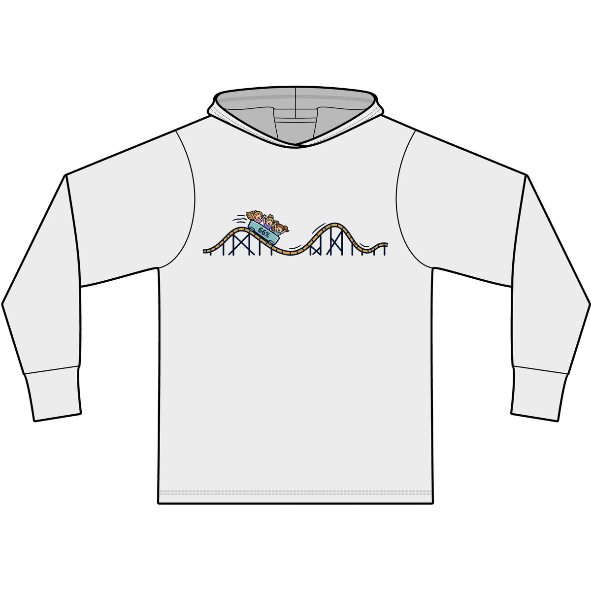 Roller Coaster Lightweight Hoodie product view 9 - 66 Percent