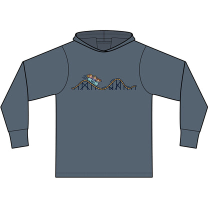 Roller Coaster Lightweight Hoodie in Rebel Blue | 66 Percent