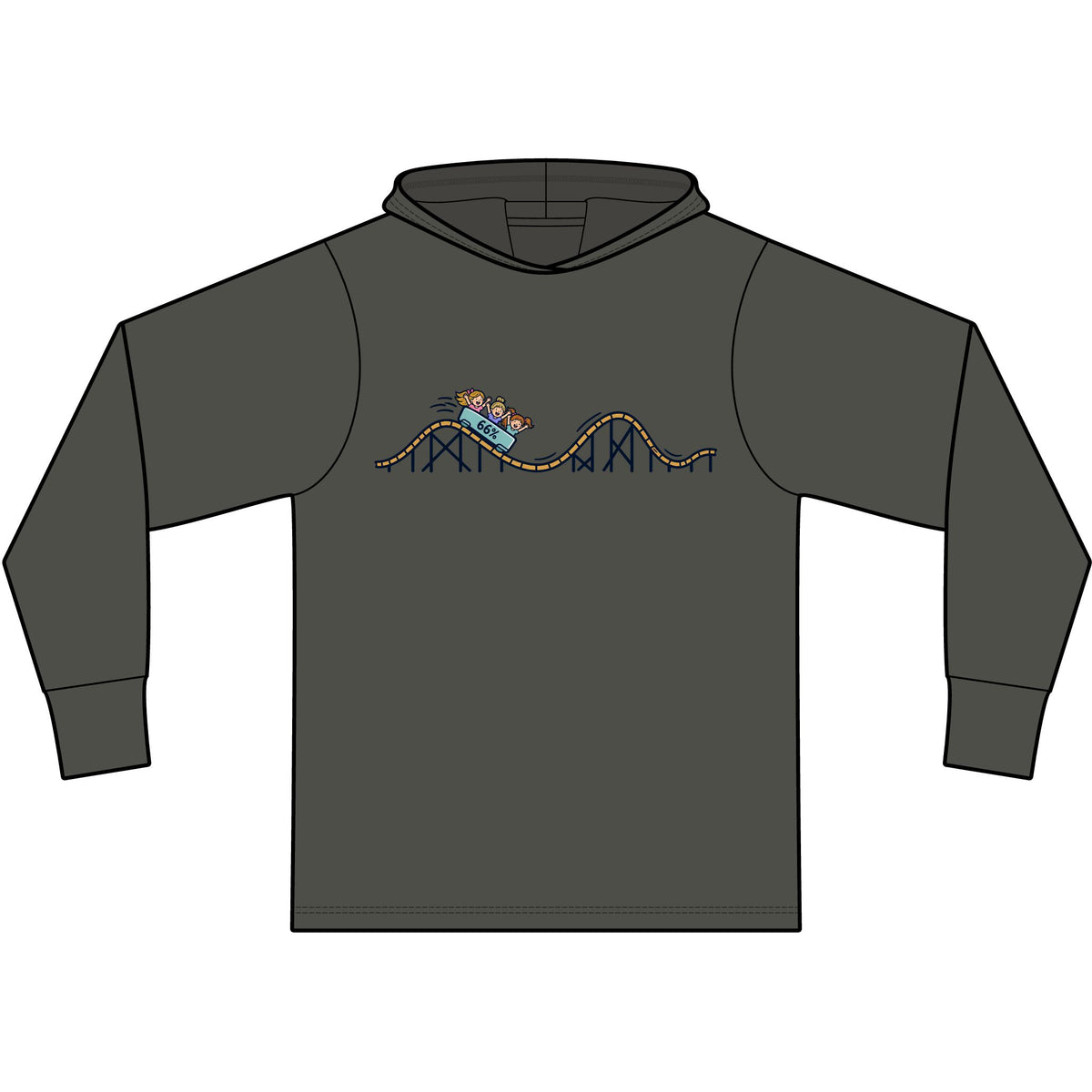 Roller Coaster Lightweight Hoodie in Space Black | 66 Percent