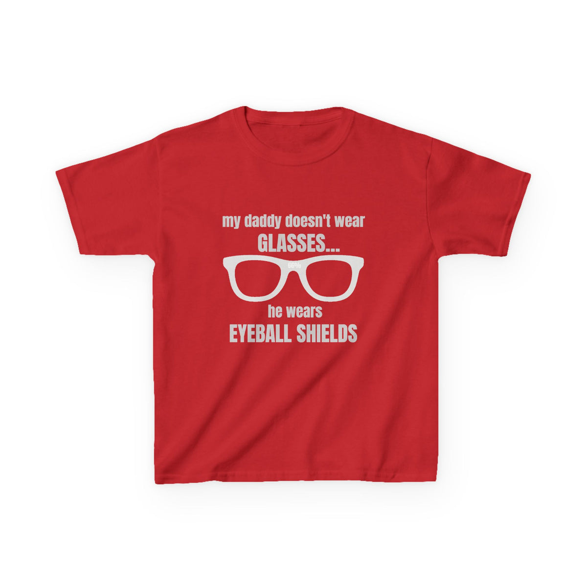 Eyeball Shields Daddy Kids T-shirt in Red | 66 Percent