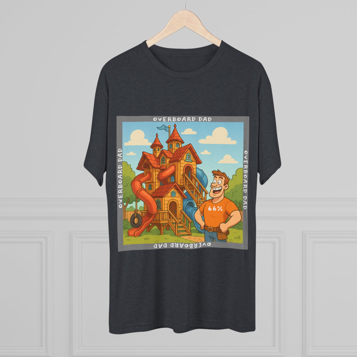 Overboard Dad Playhouse Tri-Blend Tee product view 14 - 66 Percent