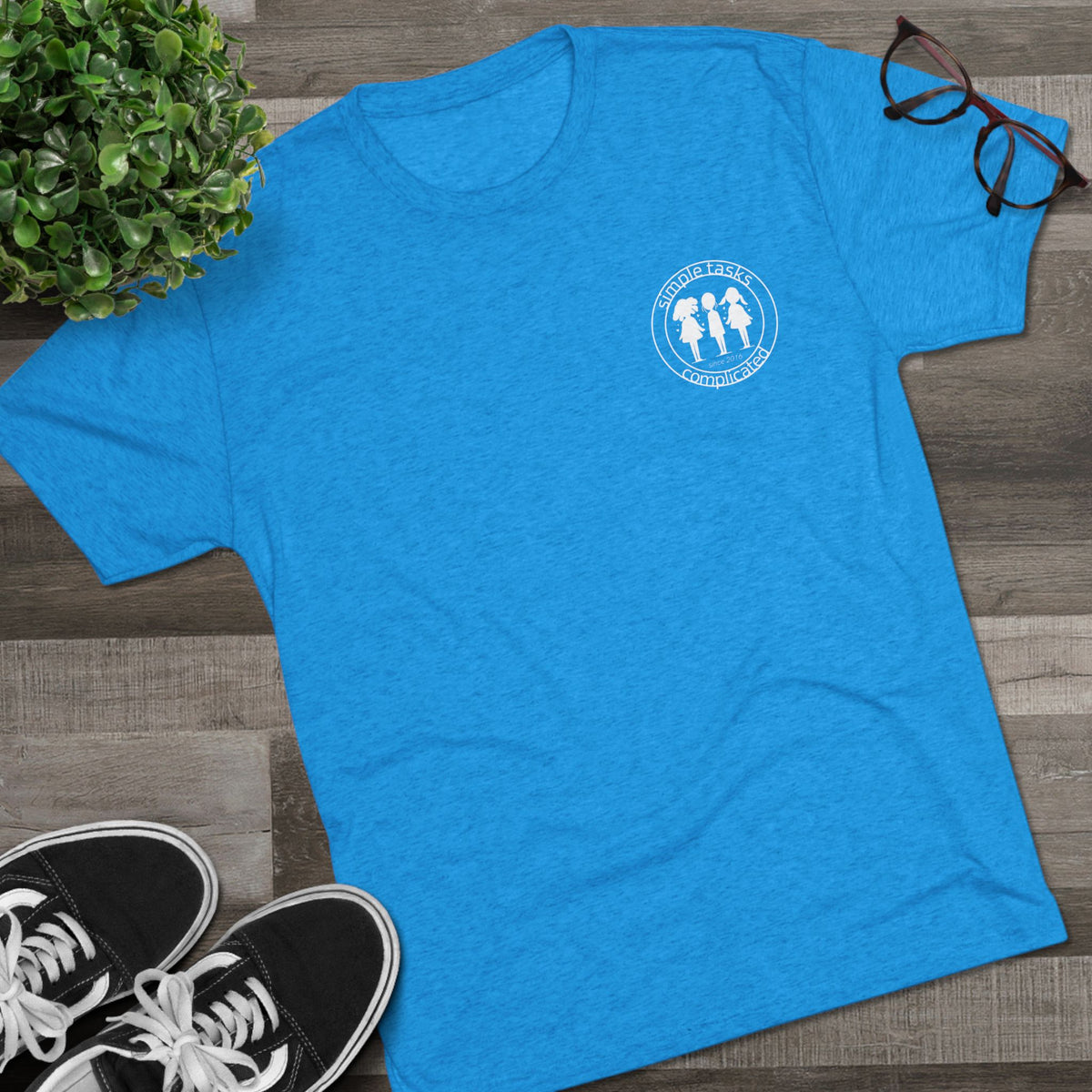 Simple Tasks Complicated Tri-Blend Tee product view 16 - 66 Percent