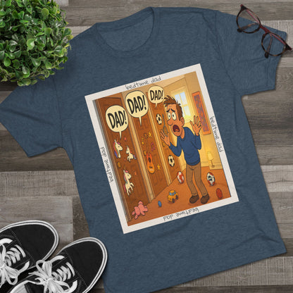 “DAAAD!” on repeat. This 66% tee is for every dad who’s survived the bedtime boss level — barely. Worn out, proud, and still undefeated.