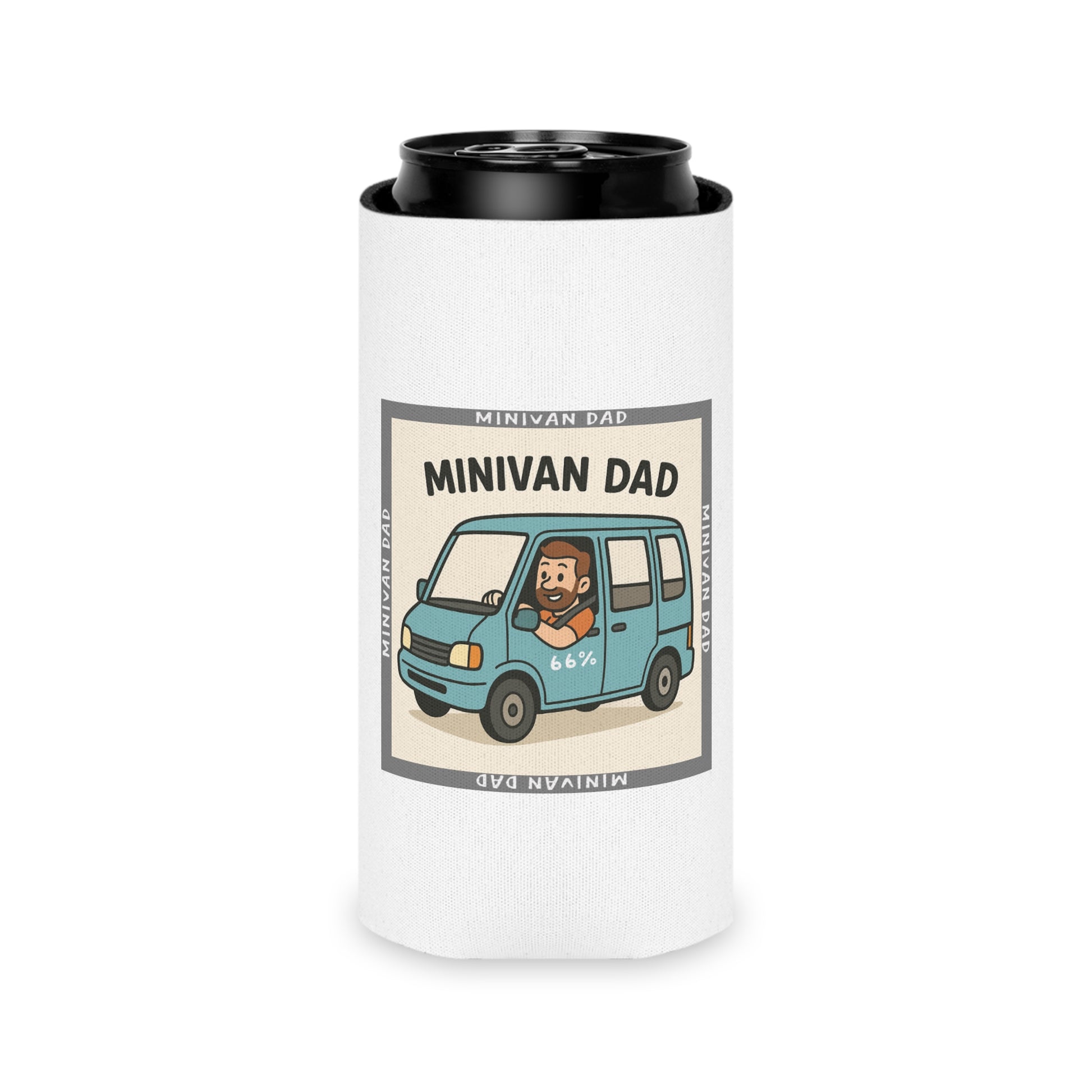 Minivan Dad 66% Can Cooler Koozie - 66 Percent