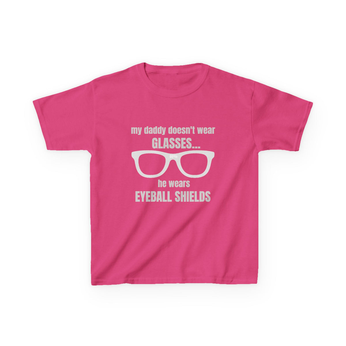 Eyeball Shields Daddy Kids T-shirt in Heliconia | 66 Percent