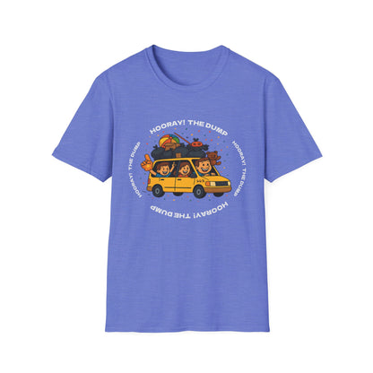 Hooray! The Dump Cotton T-shirt in Heather Royal | 66 Percent