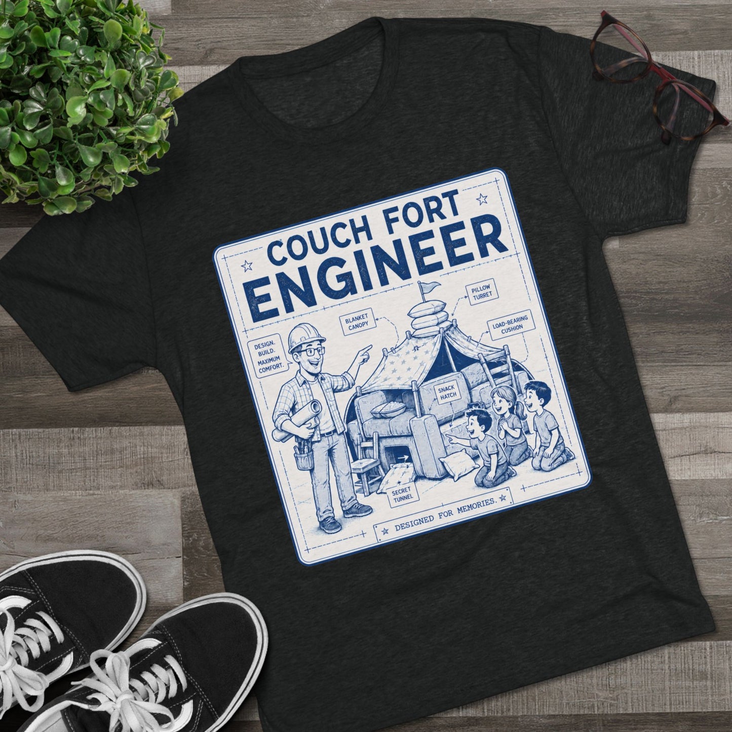 Overboard Dad Fort 66% Tri-Blend Tee