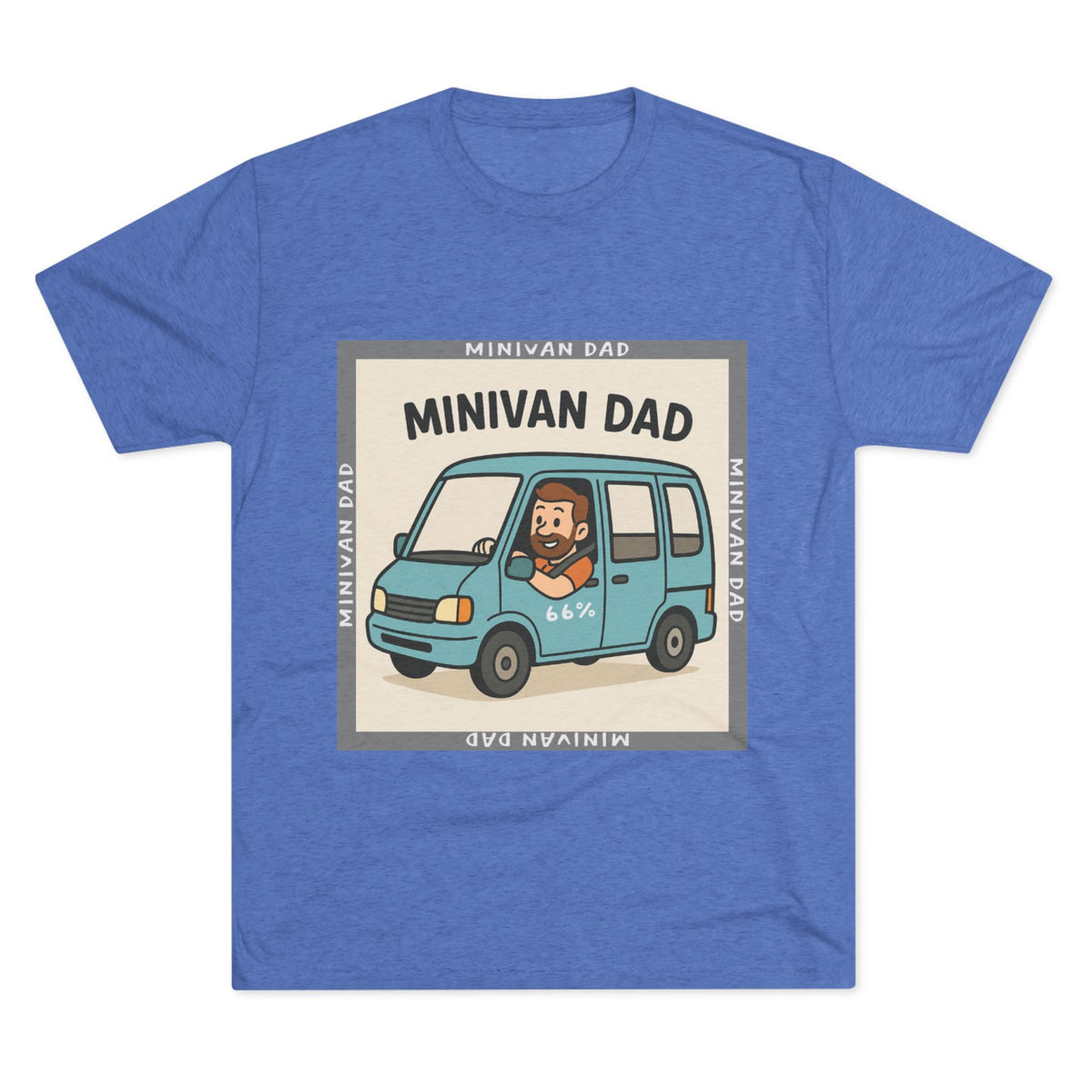Minivan Dad Tri-Blend T-shirt in Tri-Blend Vintage Royal | 66 Percent