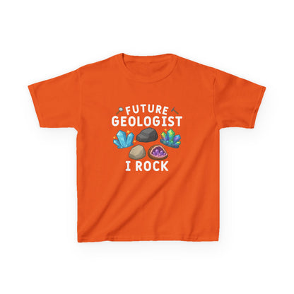 Future Geologist "I ROCK" Kids T-shirt in Orange | 66 Percent