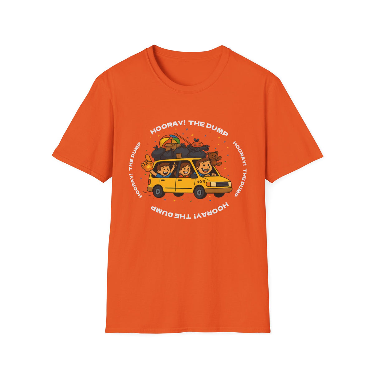 Hooray! The Dump Cotton T-shirt in Orange | 66 Percent